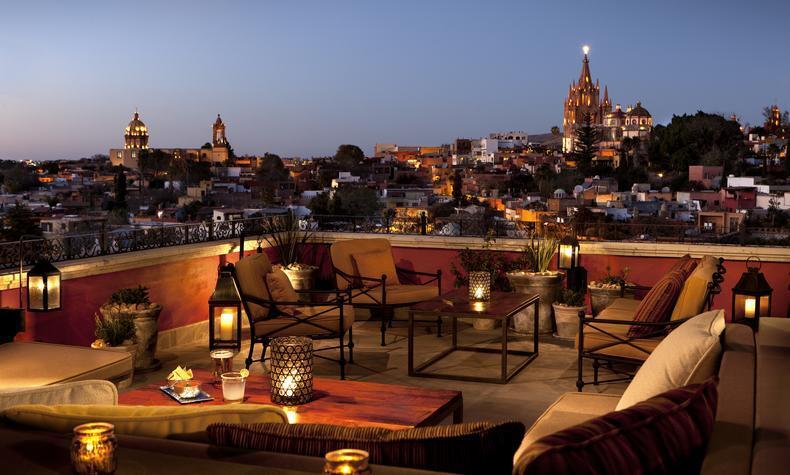Vistas de la ciudad de San Miguel de Allende desde el hotel hotel lujo rosewood san miguel allende méjico
