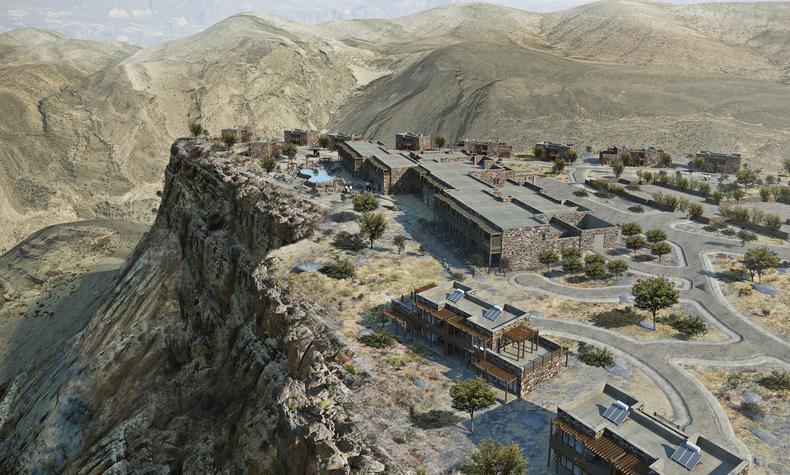 El hotel Alila en el imponente cañon de Jebel Akhdar viaje lujo omán cañón Jebel Akhdar