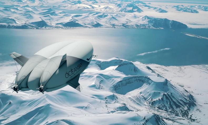 aviación sostenible dirigible oceanSky