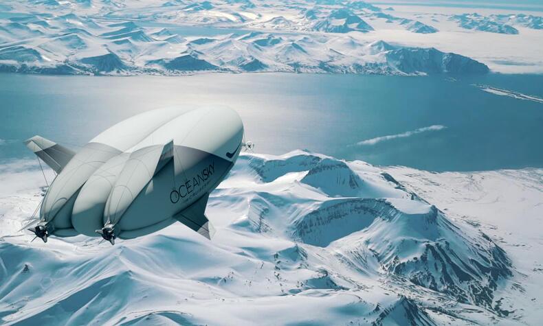 aviación sostenible dirigible oceanSky