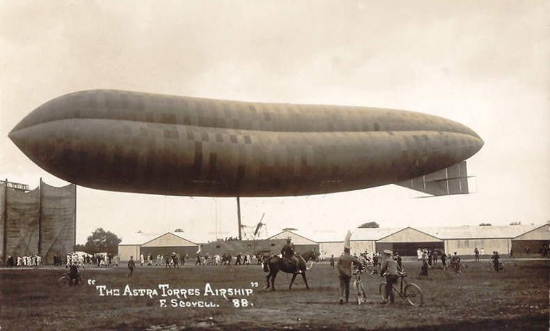 La empresa francesa Astra compró la patente a Torres Quevedo y se empezaron a fabricar los dirigibles Astra-Torres. Foto: Fundación Torres Quevedo leonardo torres quevedo dirigible