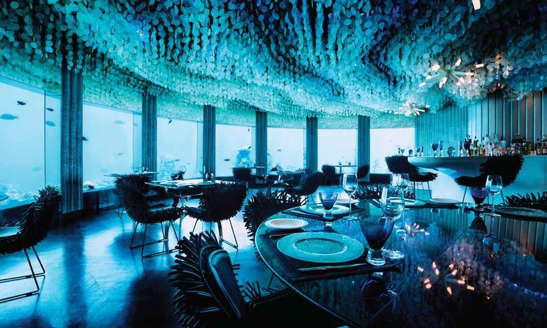 restaurante lujo maldivas subsix