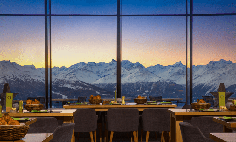 Atardecer en Crans-Montana. Crans-Montana