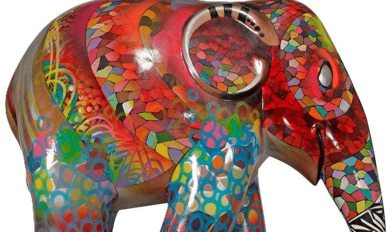 Representación actual del Uncle Elephant, Bua-Joom, obra del artista Chor Boogie. Se puede adquirir en Elephan Parade.