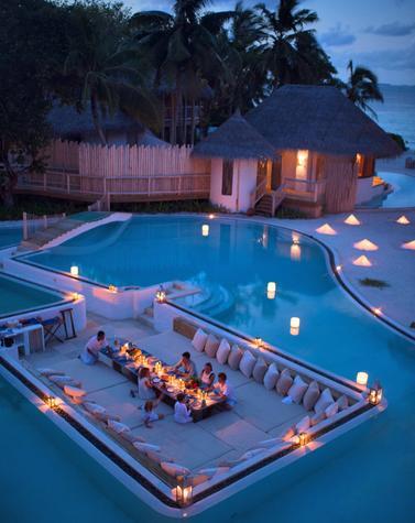 Una cena en una de las villas privadas en Soneva Fushi viaje lujo remoto soneva fushi islas maldivas