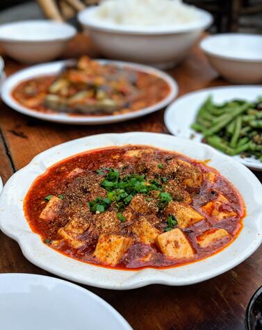 Mapo tofu, de Sichuan. Foto: Alana Harris. Mapo tofu, de Sichuan. Foto: Alana Harris.