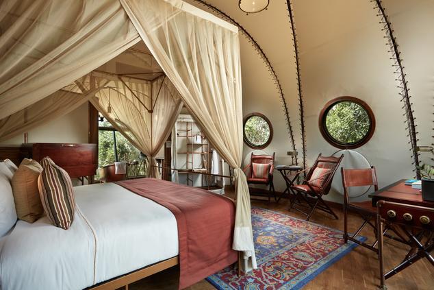 La estética e interiorismo de las tiendas fusiona lo vintage con lo futurista viaje lujo safari yala sri lanka wildcoast tented lodge