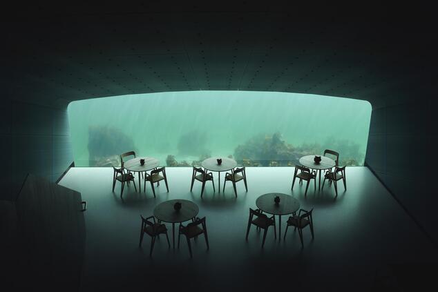 restaurante submarino under noruega