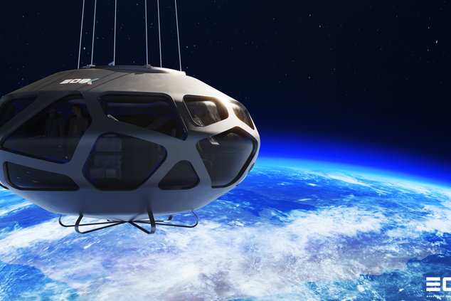 Detalle de la cápsula de la empresa española Eos X-Space. Foto: Eos X-Space eos x turismo espacial