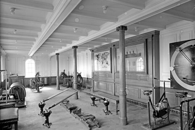Ayer: Titanic First Class Gymnasium. Titanic First Class Gymnasium