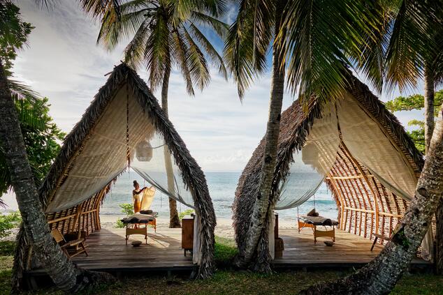 Espacio de masajes en Madagascar.
