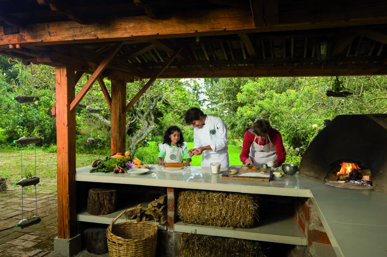 viaje en familia Ecuador taller de cocina local en Hacienda Zuleta