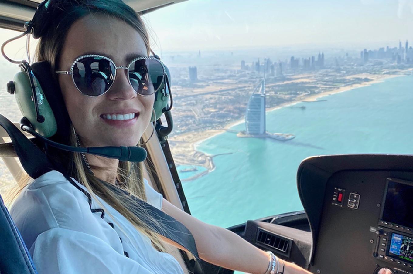 María Isabel Fernández, directora de la oficina de Elefant Travel en Colombia viaje de lujo emiratos árabes dubai experiencia helicóptero