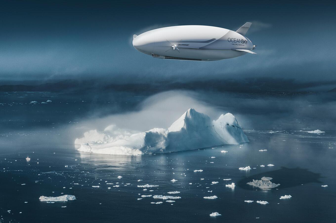 El reto de OceanSky es aterrizar en dirigible por primera vez en el polo norte geográfico en el año 2030. Foto: Tom Hegen. Carl-Oscar Lawaczeck piloto oceansky dirigibles