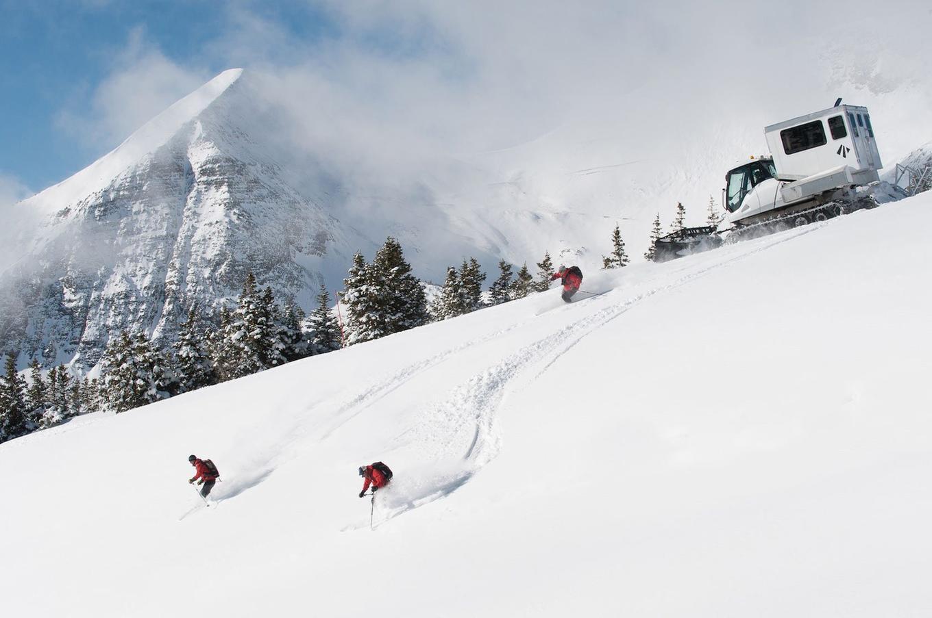 Catski montañas rocosas parque nacional Estados Unidos