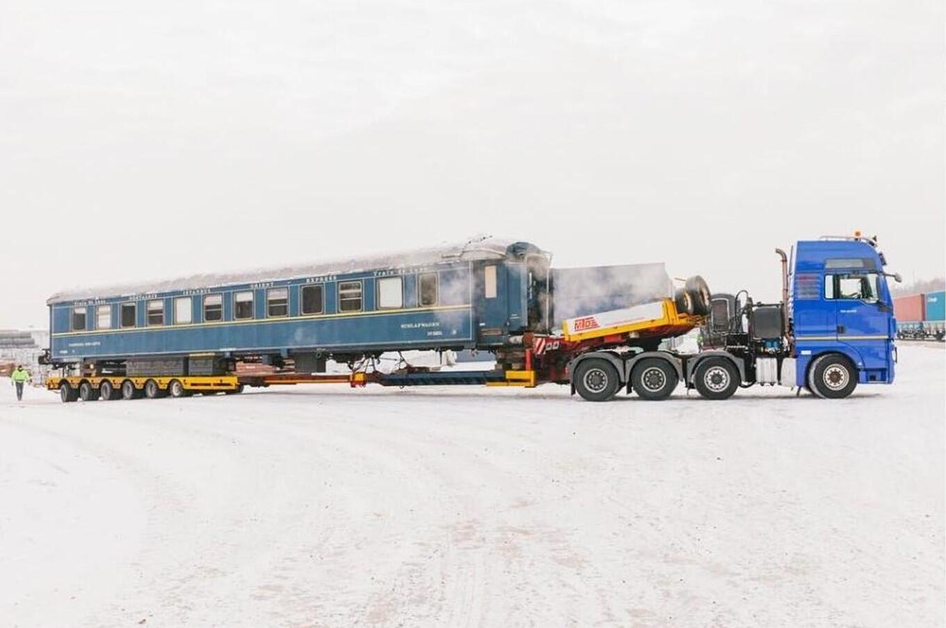 Uno de los vagones encontrados en Polonia