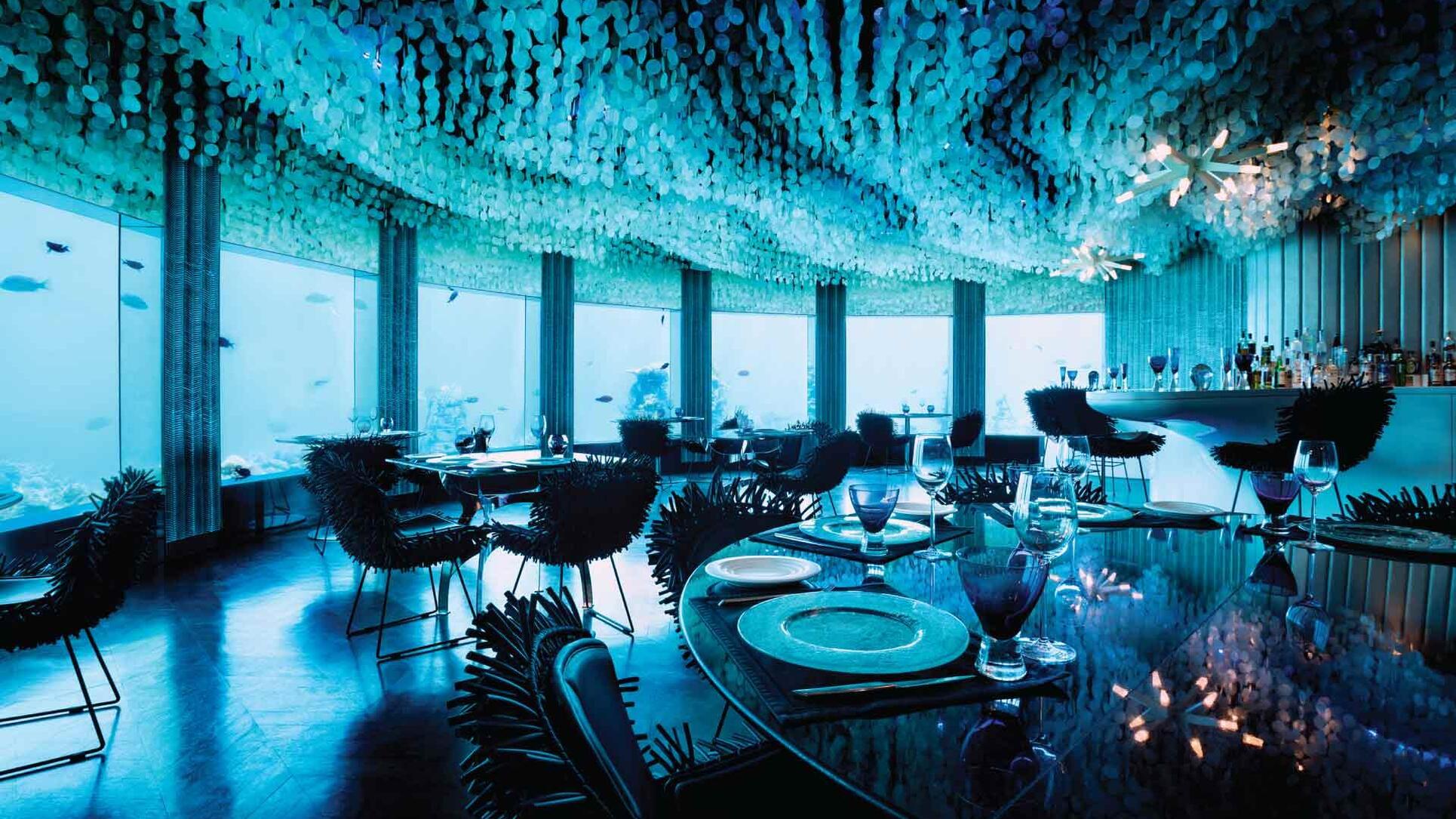 restaurante lujo maldivas subsix