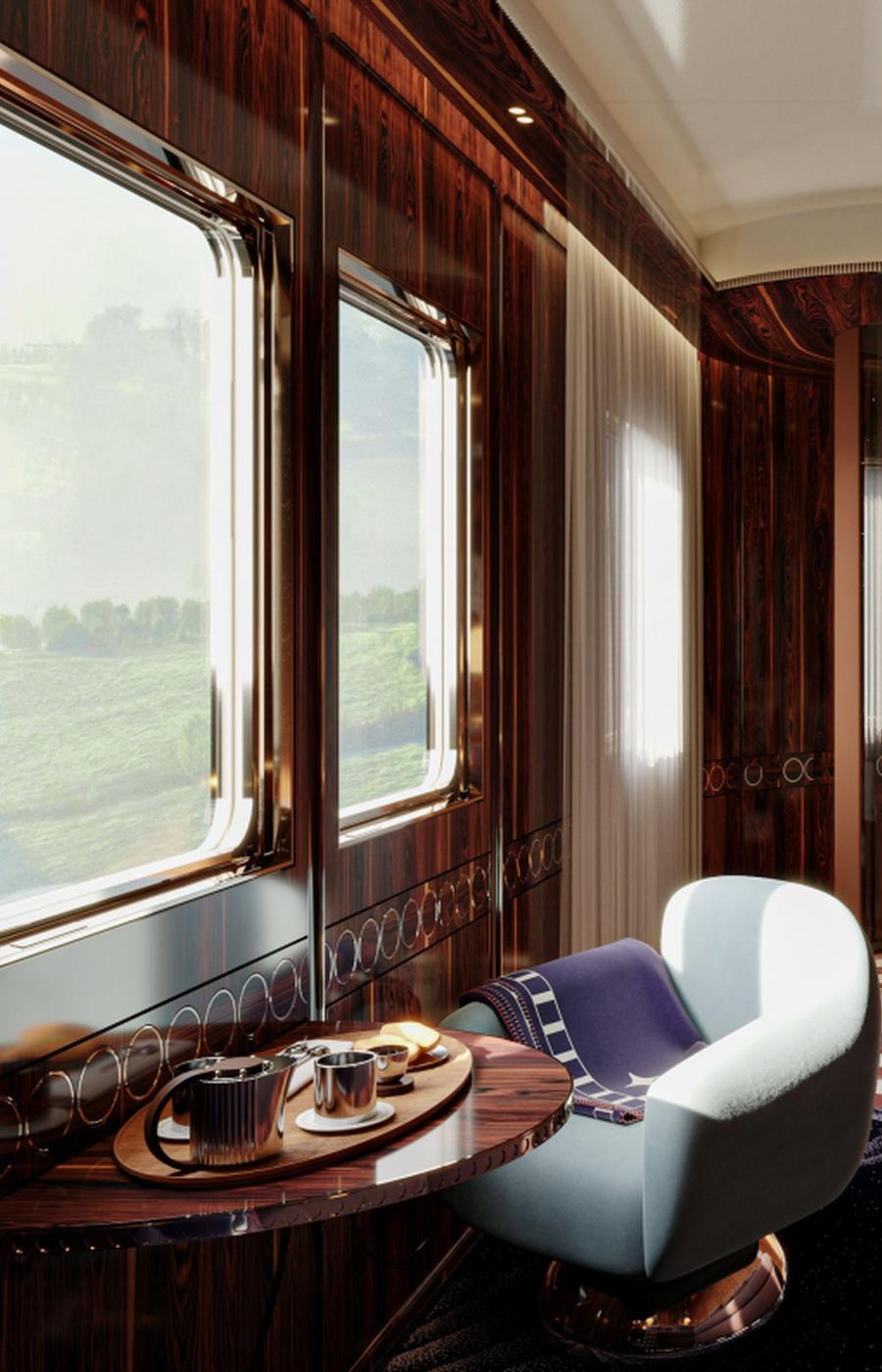 Interiores del Orient Expres La Dolce Vita