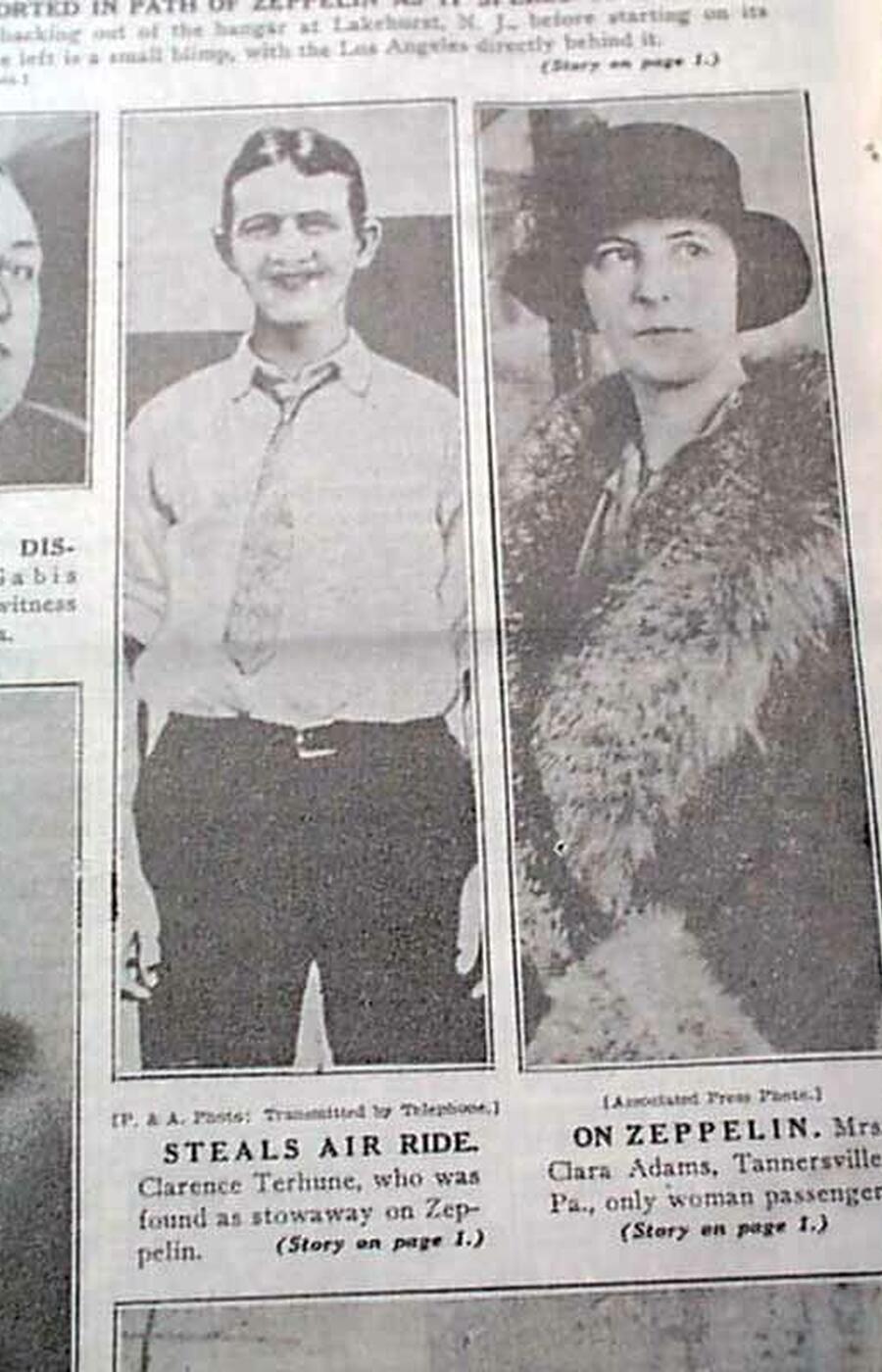 Periódico de la época hablando de Clarence Terhune. Foto periódico